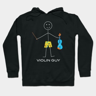 Funny Mens Violin Guy Hoodie